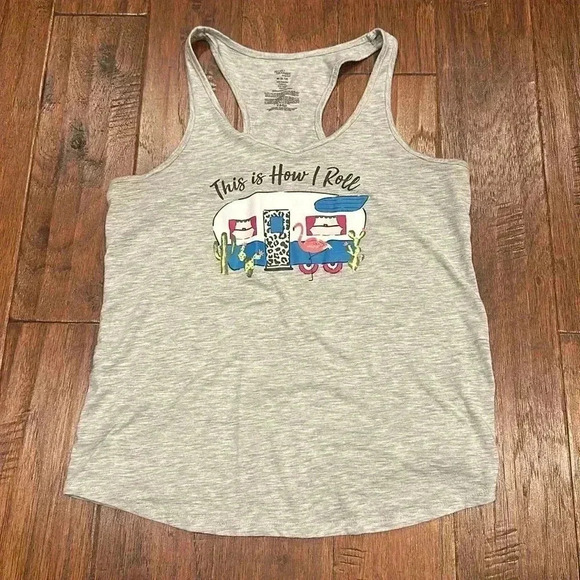 Medium (8-10) SECRET TREASURES Tank Top “This Is How I Roll” - Picture 1 of 7